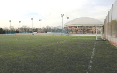 Nuevo césped y espacio de calentamiento en los campos Julián Montero de Leganés