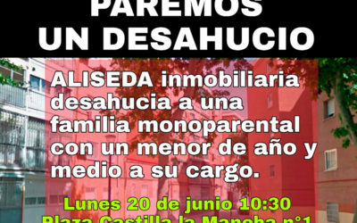 La PAH de Leganés se moviliza este lunes ante un nuevo desahucio