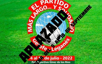 Aplazado a septiembre “El partido más largo y solidario” de Leganés y Getafe