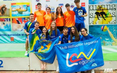 El Club Natación Leganés, tercero en el Campeonato de Madrid infantil