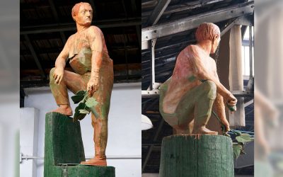 Simón el Estilita: la escultura de 6 metros que decorará la nueva zona peatonalizada del centro de Leganés