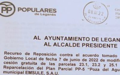 El PP de Leganés recurre la cesión de suelo municipal por “fraude de ley”