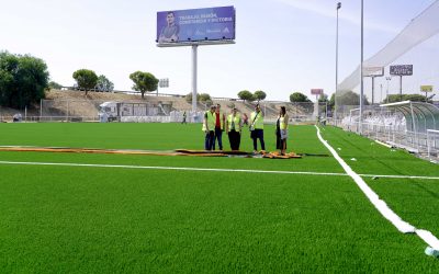 La remodelación de los campos de fútbol Iker Casillas de Mostoles alcanza el ecuador