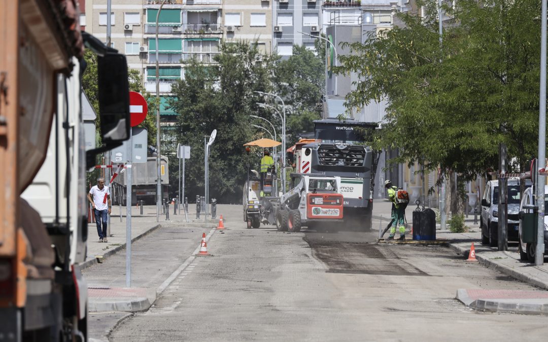 Móstoles finaliza el 60% de las calles previstas en el plan de asfaltado para 2022