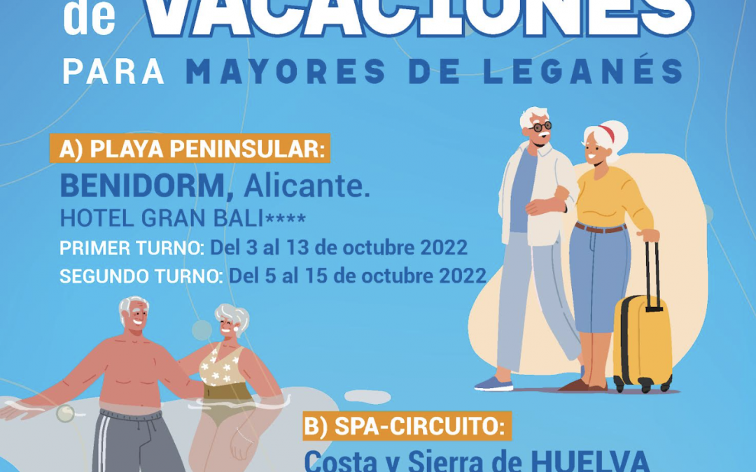 Viajes por la costa, la sierra de Huelva o Benidorm para 905 mayores de Leganés este octubre