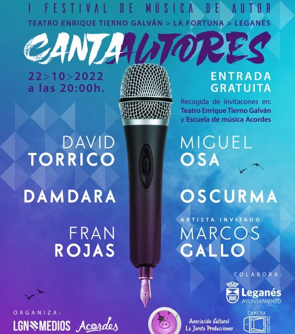 I Festival de música de autor en el Teatro Tierno Galván de La Fortuna de Leganés