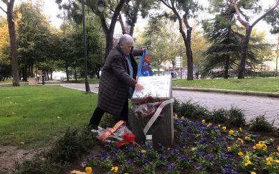 Colocado en Leganés el monolito en honor a Pedro Patiño