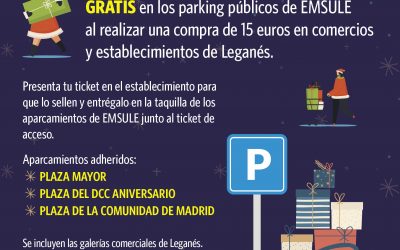 Leganés ofrece una hora de parking gratuito por hacer compras en el comercio local