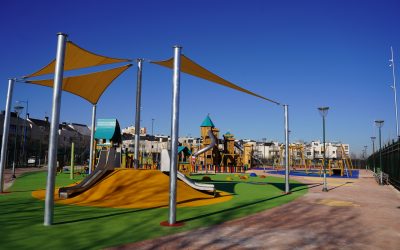 Abre una nueva zona de recreo en Leganés con un gran parque infantil con castillo y maquinaria de entrenamiento