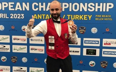 Sergio Sánchez, jugador del Club Billar Móstoles, gana medalla de bronce en el Campeonato de Europa de billar artístico en Ankara, Turquía