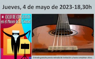 Un concierto de guitarra, otro de cámara y la presentación de un libro, en la programación del Museo de la Ciudad