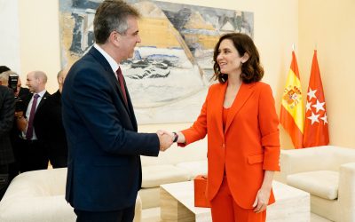 Ayuso en la reunión con el ministro de Asuntos Exteriores de Israel y su embajadora en España