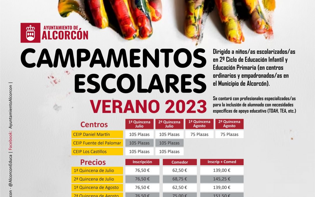 Abierto el plazo de preinscripción para los Campamentos de Verano 2023 en Alcorcón