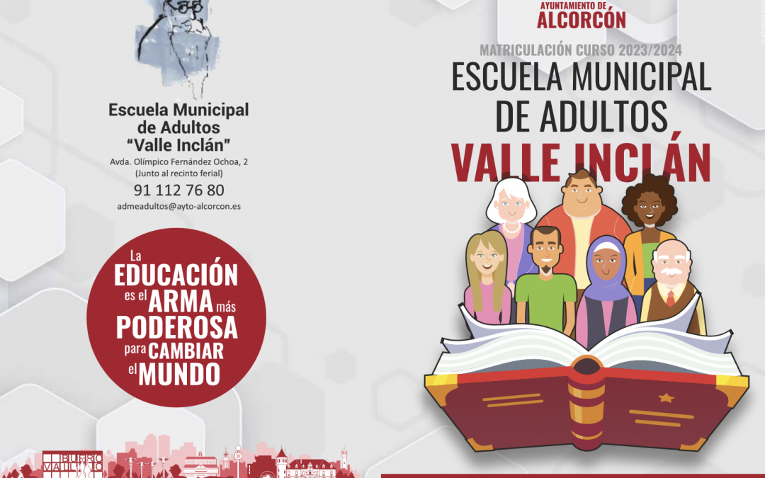 La Escuela Municipal de Adultos Valle Inclán abre matrículas para el curso 2023/2024 en Alcorcón