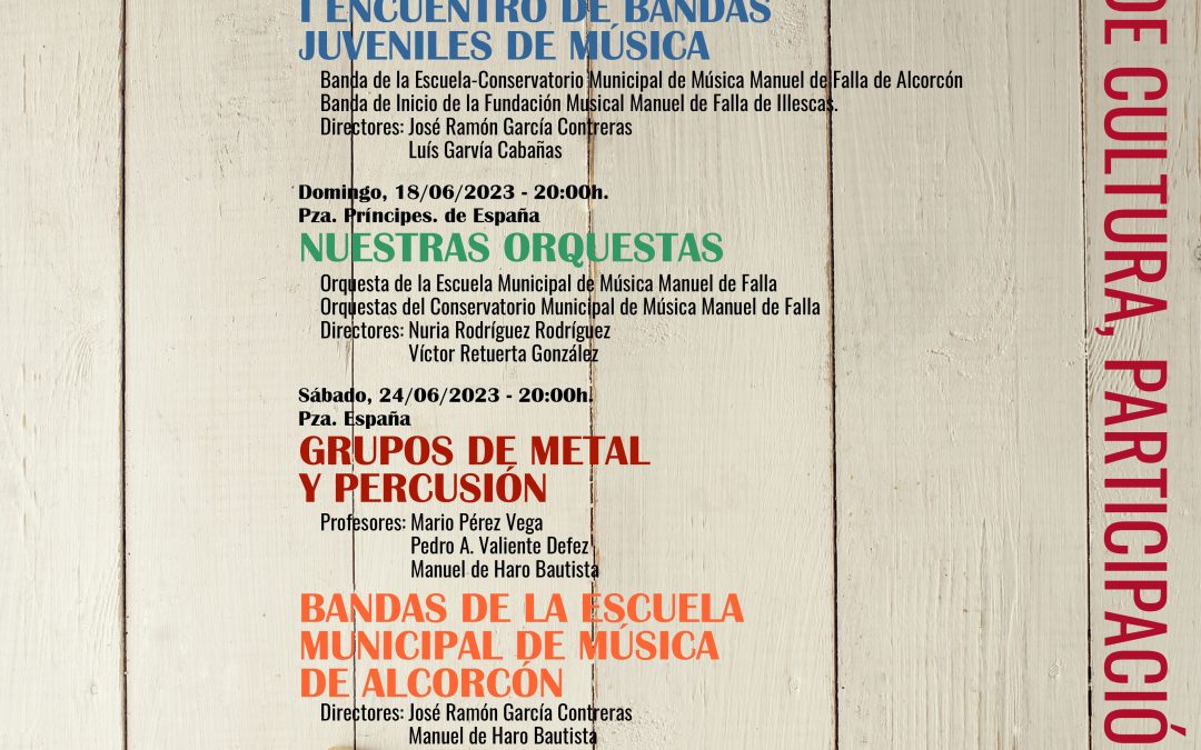 Alcorcón ofrece conciertos de las Bandas Municipales en sus parques