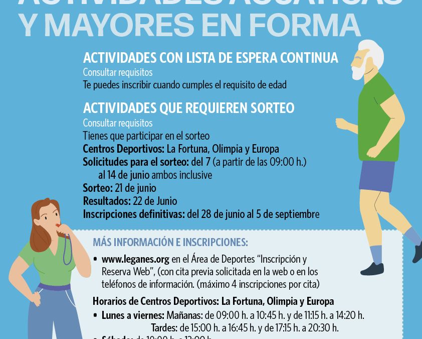 La Concejalía de Deportes de Leganés presenta la oferta de actividades para el curso 2023/2024