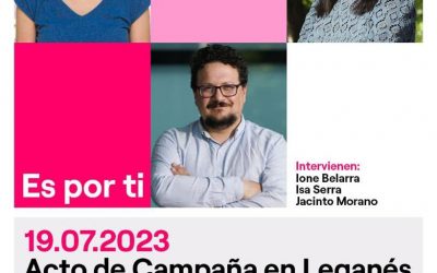 Líderes de SUMAR encabezan un acto de campaña en Leganés