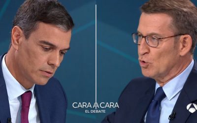 Feijóo propone a Sánchez en “El Debate” que el que gane las elecciones gobierne España, sin pactos