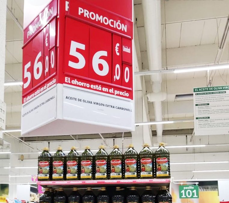 Subida del precio del aceite impacta a los consumidores: 5 litros por 56€