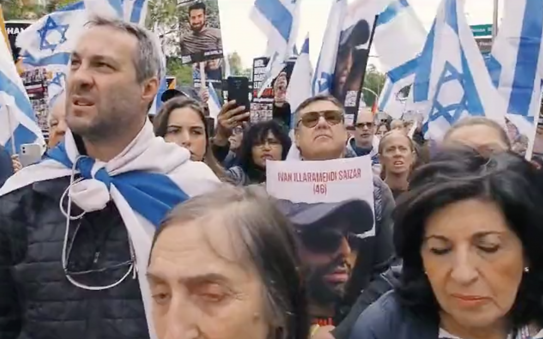 Protesta judía en Madrid para exigir la liberación de los rehenes de Hamás