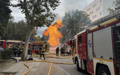 Una explosión de gas provoca un incendio en Ciudad Universitaria