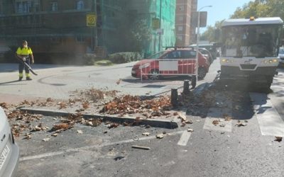 Leganés inicia campaña de recogida de hojas ante retrasos por condiciones climáticas