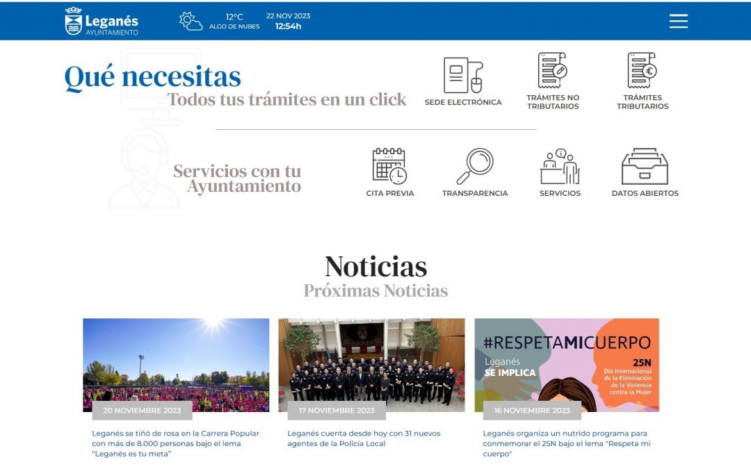 Leganés presenta su nueva web municipal