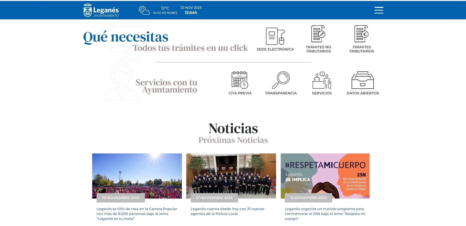 Leganés presenta su nueva web municipal