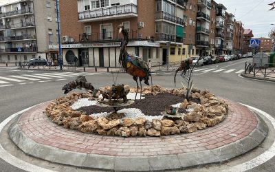 Leganés inaugura un conjunto escultórico de fauna y flora fluvial con metales reciclados