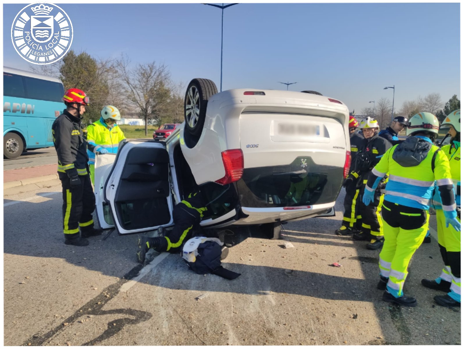 Accidente de tráfico en Ronda Norte de Leganés