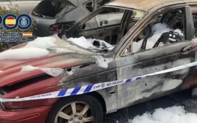 Incendio de un coche en Móstoles para estafar a una aseguradora