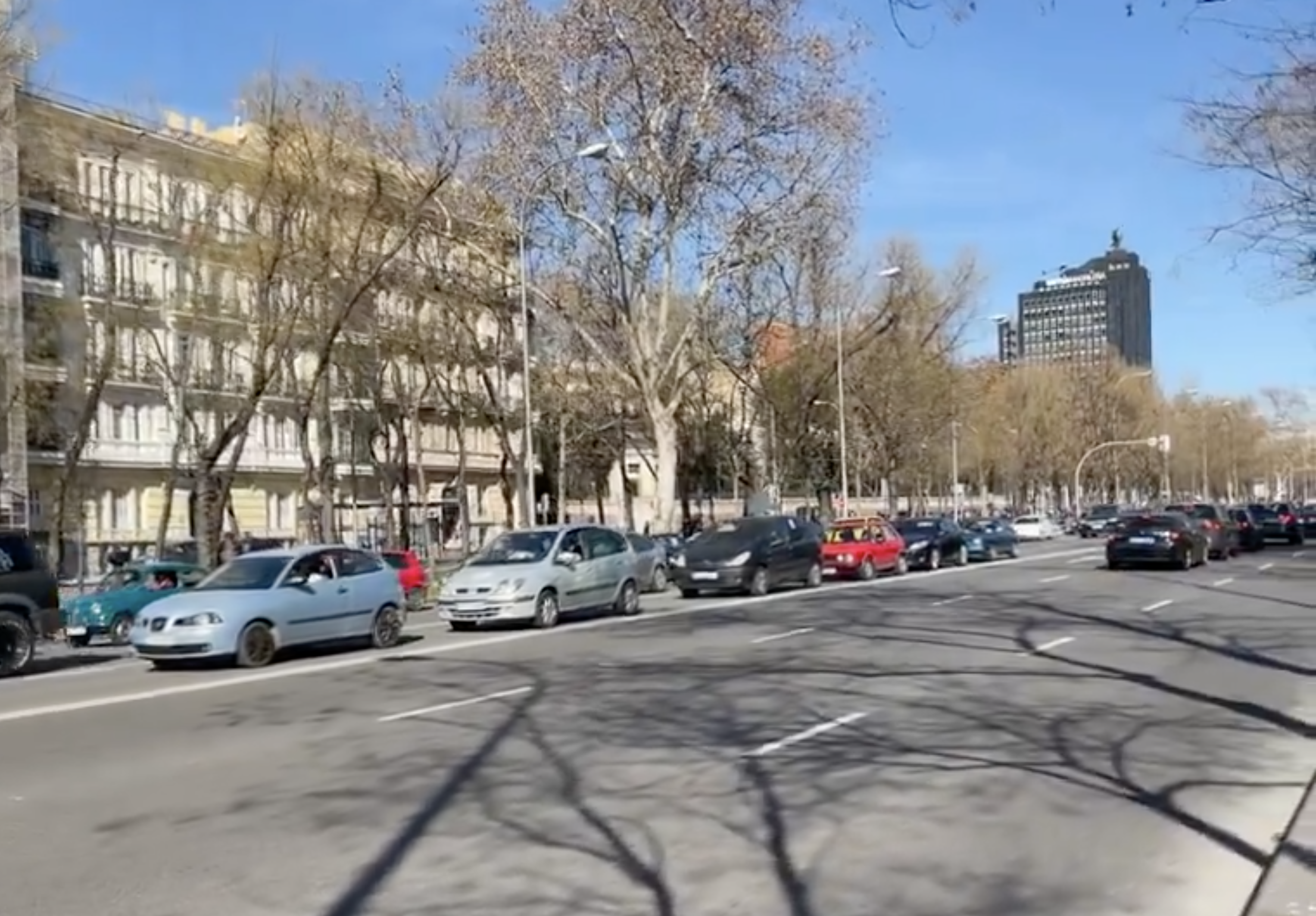 Multa de 200 € a los coches que protestaron en Madrid