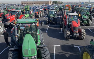 Retraso e incidencias en la tractorada en dirección a Madrid capital