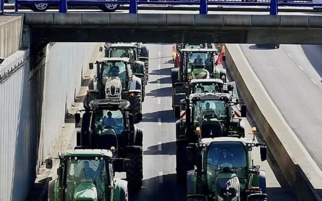 La tractorada vuelve este lunes a cortar el tráfico de Madrid