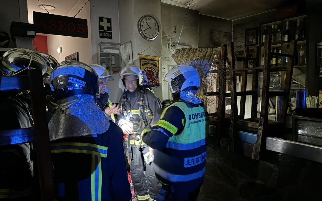 Incendio en un bar de Getafe deja dos heridos: uno grave y otro leve