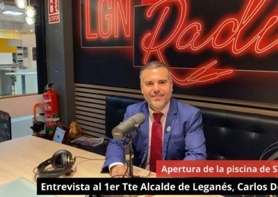 9/04/24 Entrevista al 1er Tte Alcalde de Leganés, Carlos Delgado. Apertura de la piscina de Solagua