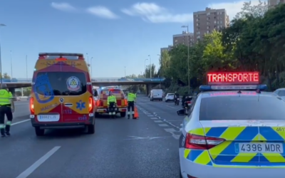 Dos motoristas heridos tras colisionar contra un turismo en la M-30