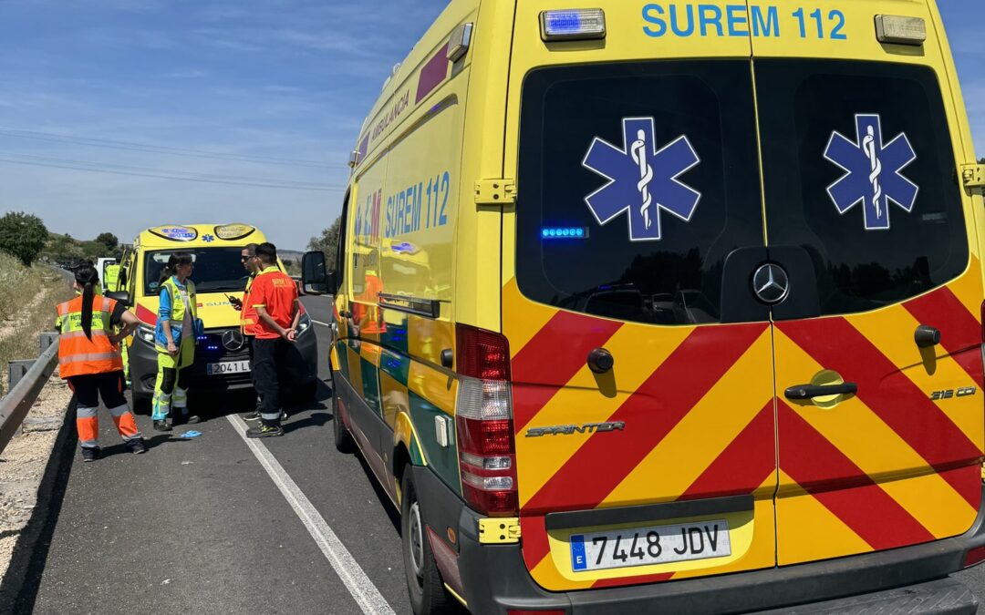 Un accidente en Campo Real con un ciclista muerto y otro herido grave y el conductor a la fuga