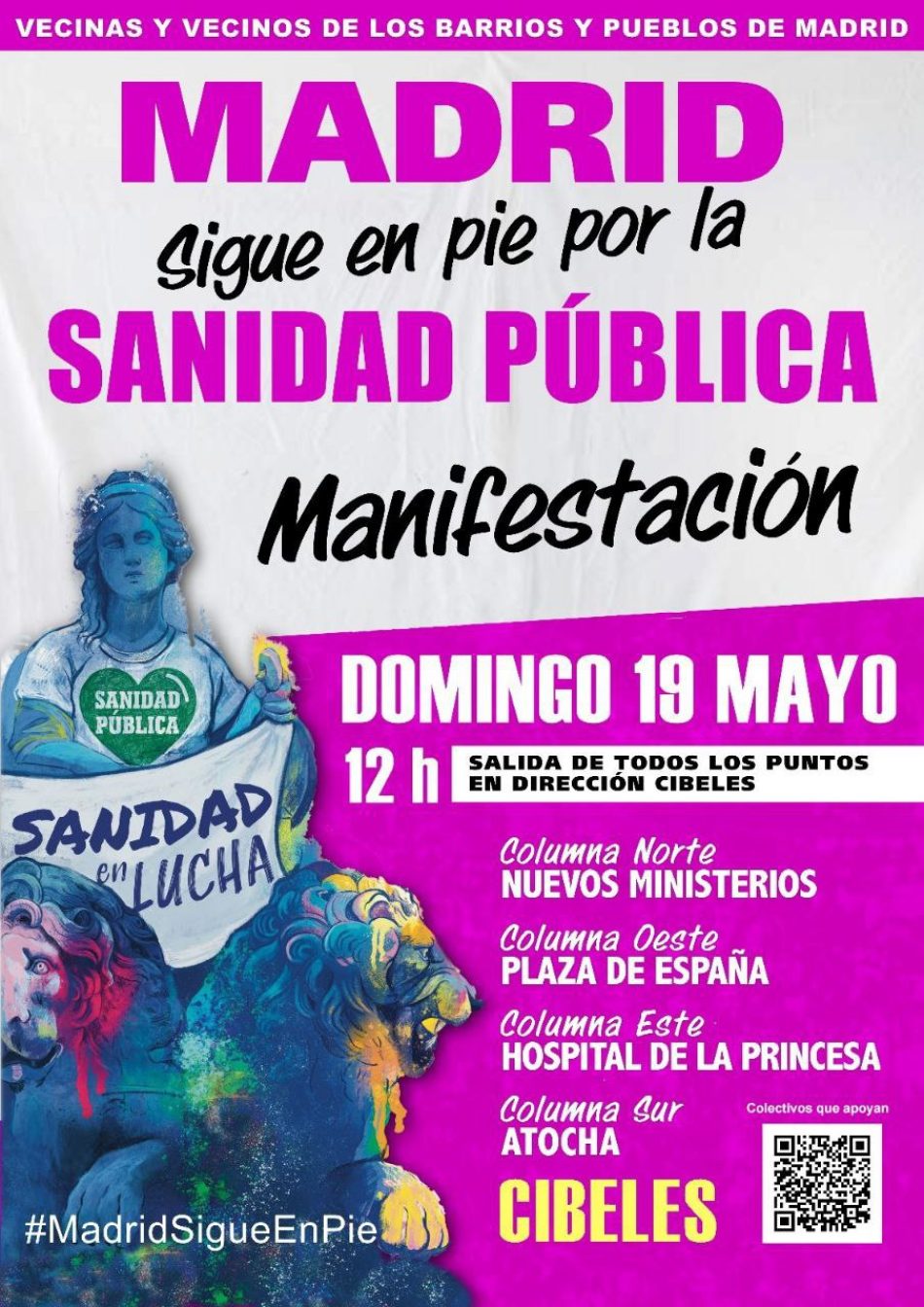 Marcha ciudadana en defensa de la sanidad pública el 19 de Mayo