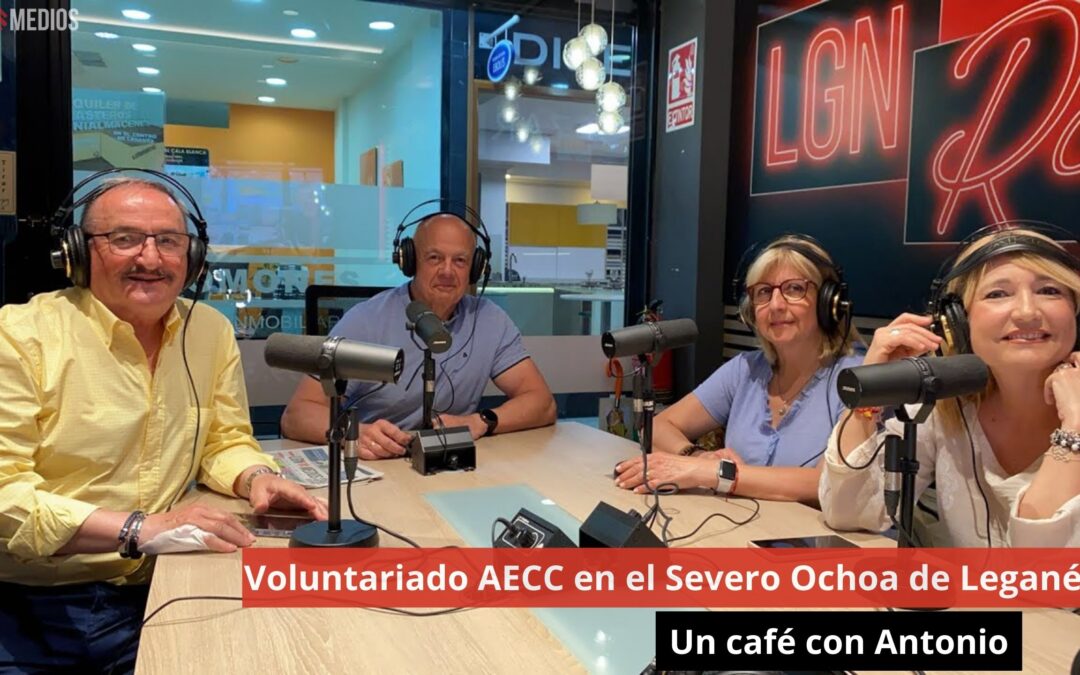 13/05/24 Voluntariado AECC en el Severo Ochoa de Leganés. Un café con Antonio