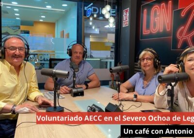 13/05/24 Voluntariado AECC en el Severo Ochoa de Leganés. Un café con Antonio