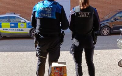 Intervención de la policía de Leganés ante productos caducados para bebés