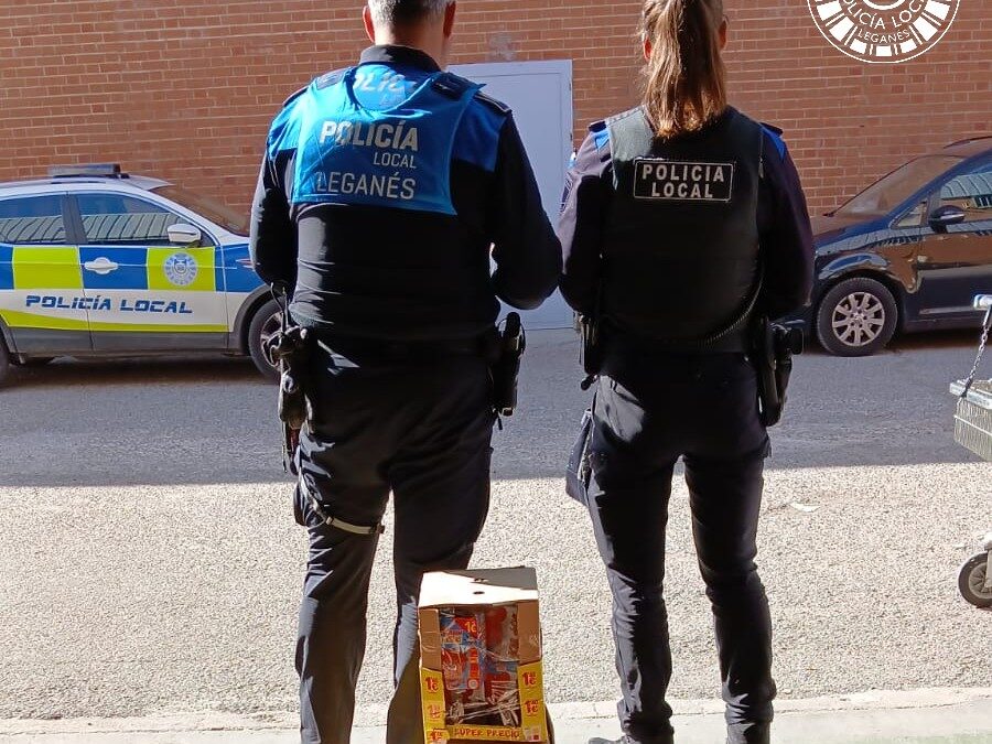 Intervención de la policía de Leganés ante productos caducados para bebés