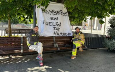 Los bomberos de Leganés cumplen 8 días en huelga de hambre