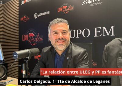 05/06/24 Carlos Delgado. 1º Tte de Alcalde de Leganés: “La relación entre ULEG y PP es fantástica”