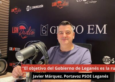 04/06/24 Javier Márquez. Portavoz PSOE Leganés: “El objetivo del Gobierno de Leganés es la ruina”