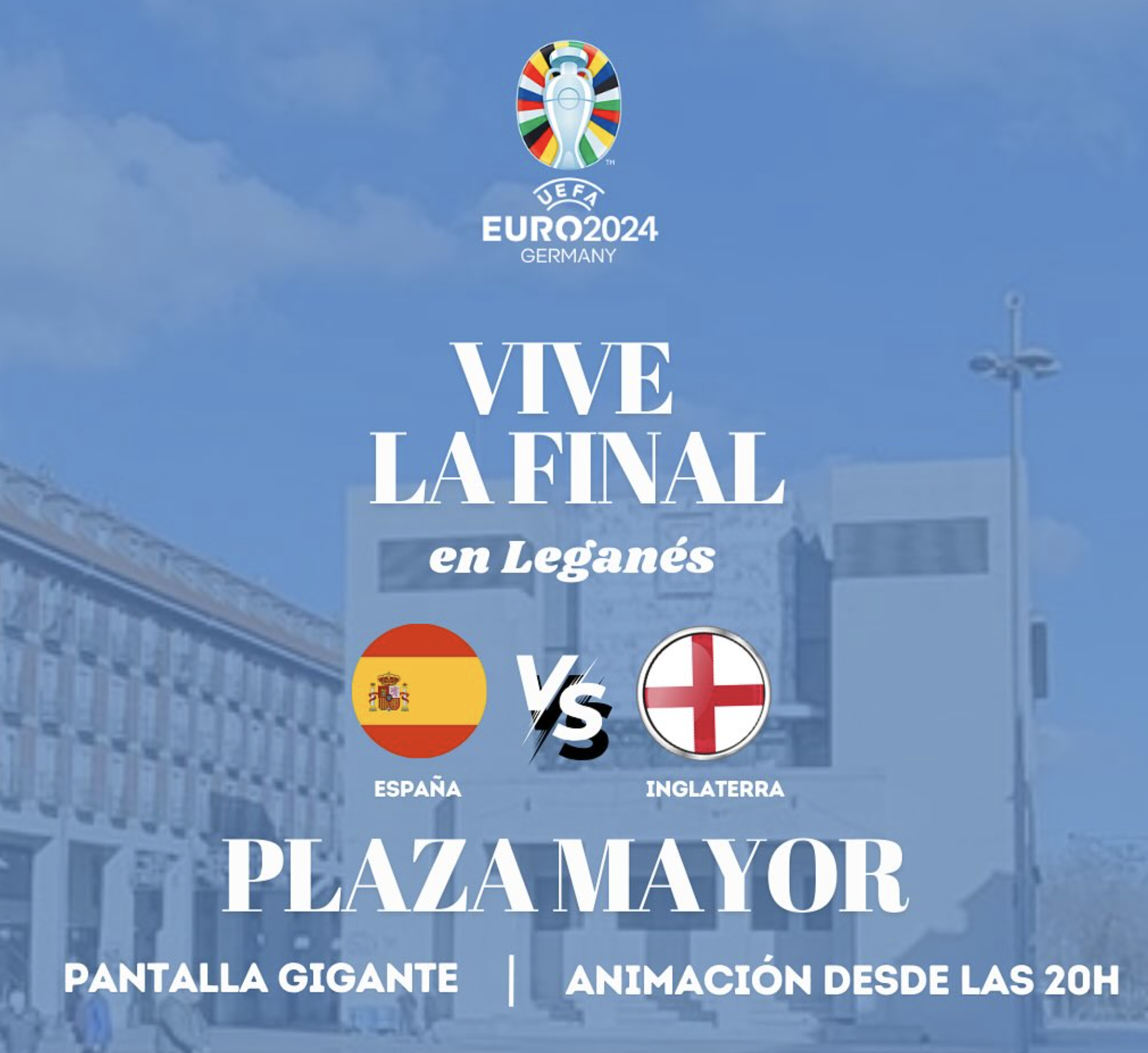 Leganés colocará una pantalla gigante para que los vecinos vean la final de la Eurocopa