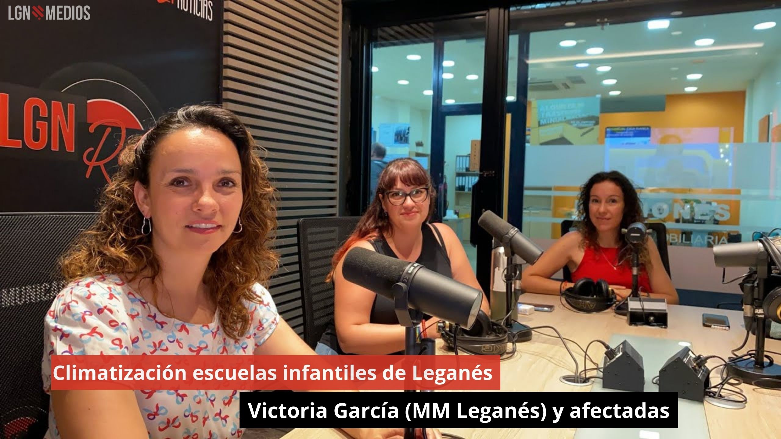 Climatización escuelas infantiles de Leganés. Victoria García (MM Leganés) y afectadas