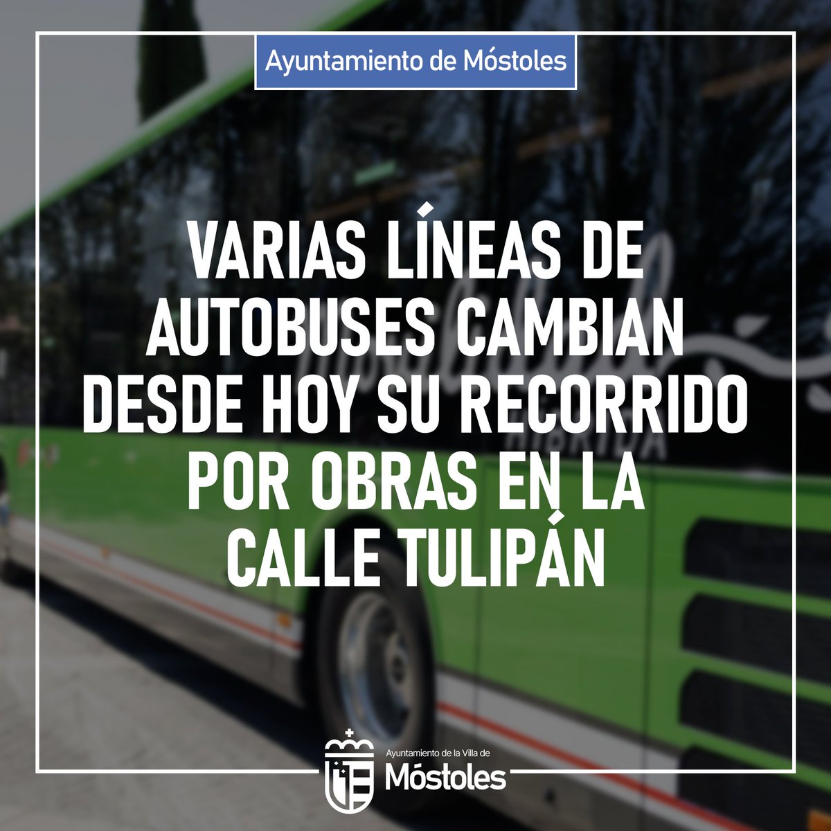 Modificaciones temporales en líneas de autobuses de la Calle Tulipán