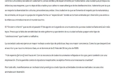 Los vecinos de Leganés condenan el encierro infantil y piden un modelo de ciudad más humana